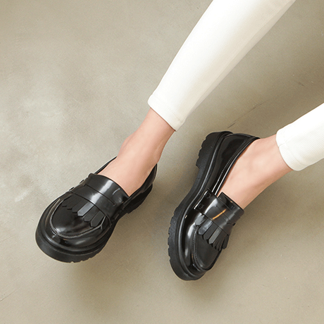 [Clala-shoes]2.5cm 블랙투타입 로퍼구두/여자로퍼/학생로퍼/신학기구두