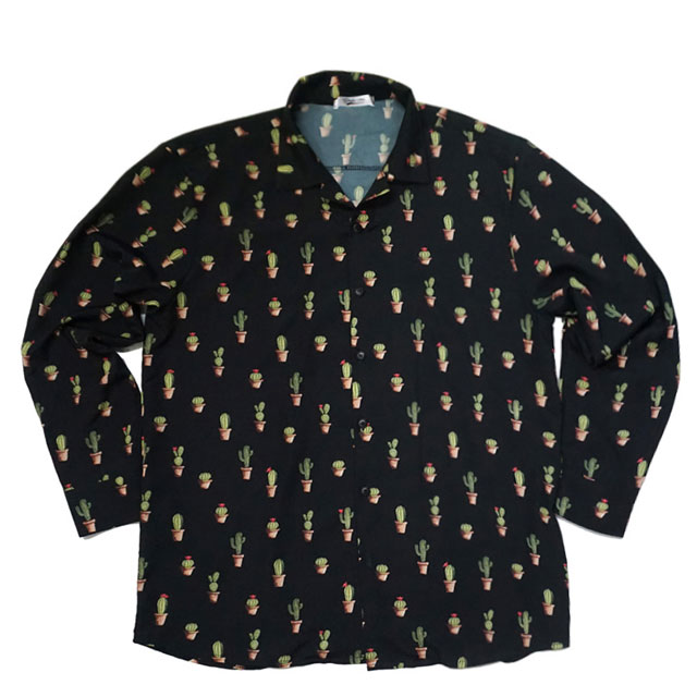 [ginghambus/깅엄버스]Oversize Cactus Shirt(2color/남자패턴셔츠/선인장패턴셔츠/선인장패턴남방
