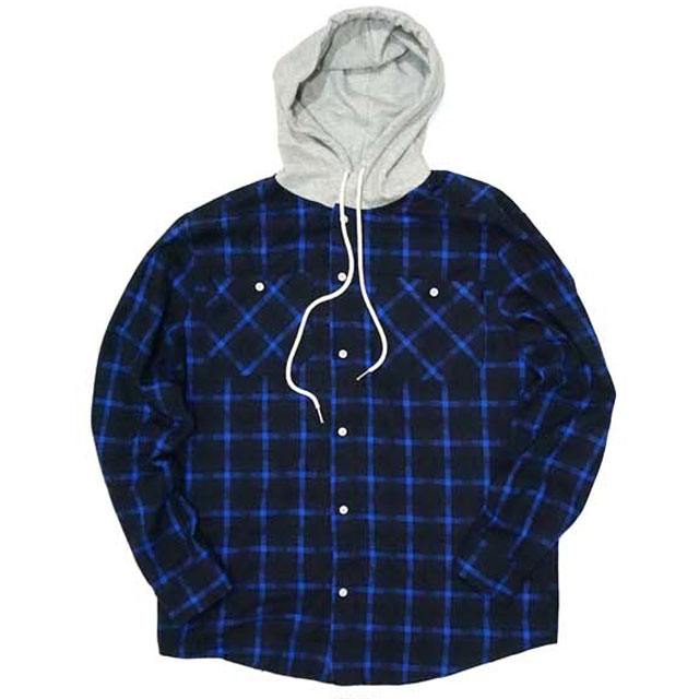 [ginghambus/깅엄버스]Brooklyn hoodie Check shirt(3color)(unisex)/후드레이어드셔츠/레이어드체크셔츠/남자체크셔츠