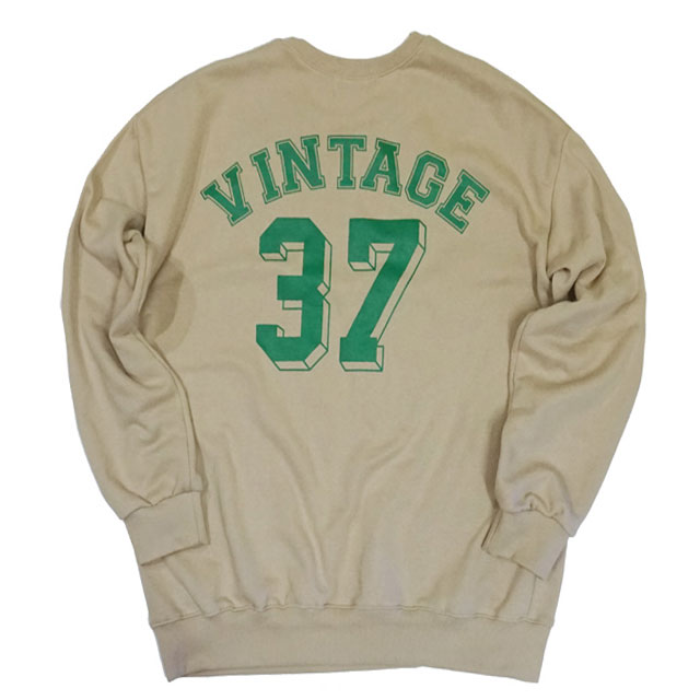 [ginghambus/깅엄버스]Vintage Volleyball Sweat Shirt/백나염맨투맨/숫자맨투맨/베이지색맨투맨