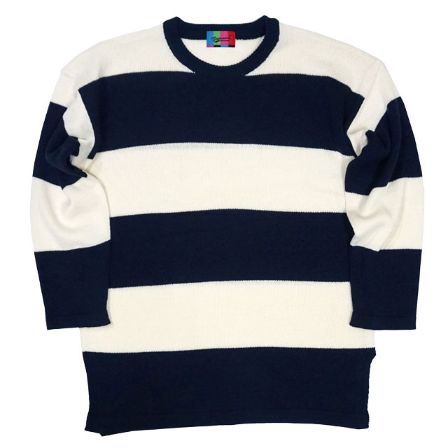 [ginghambus/깅엄버스]Wide Stripe Sweater (3color)(unisex) /남자빅스트라이프니트/남자단가라니트/남자굵은단가라니트