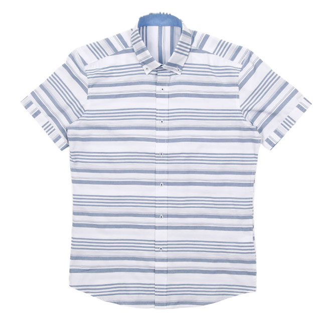 [White-pearl MAN]블루레이어 반팔카라셔츠/남자반팔와이셔츠/남자캐주얼셔츠